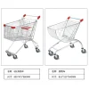 Carro de compras de supermercado personalizado gran centro comercial shopping shopping trolley de compras 270L con taburete Specification image